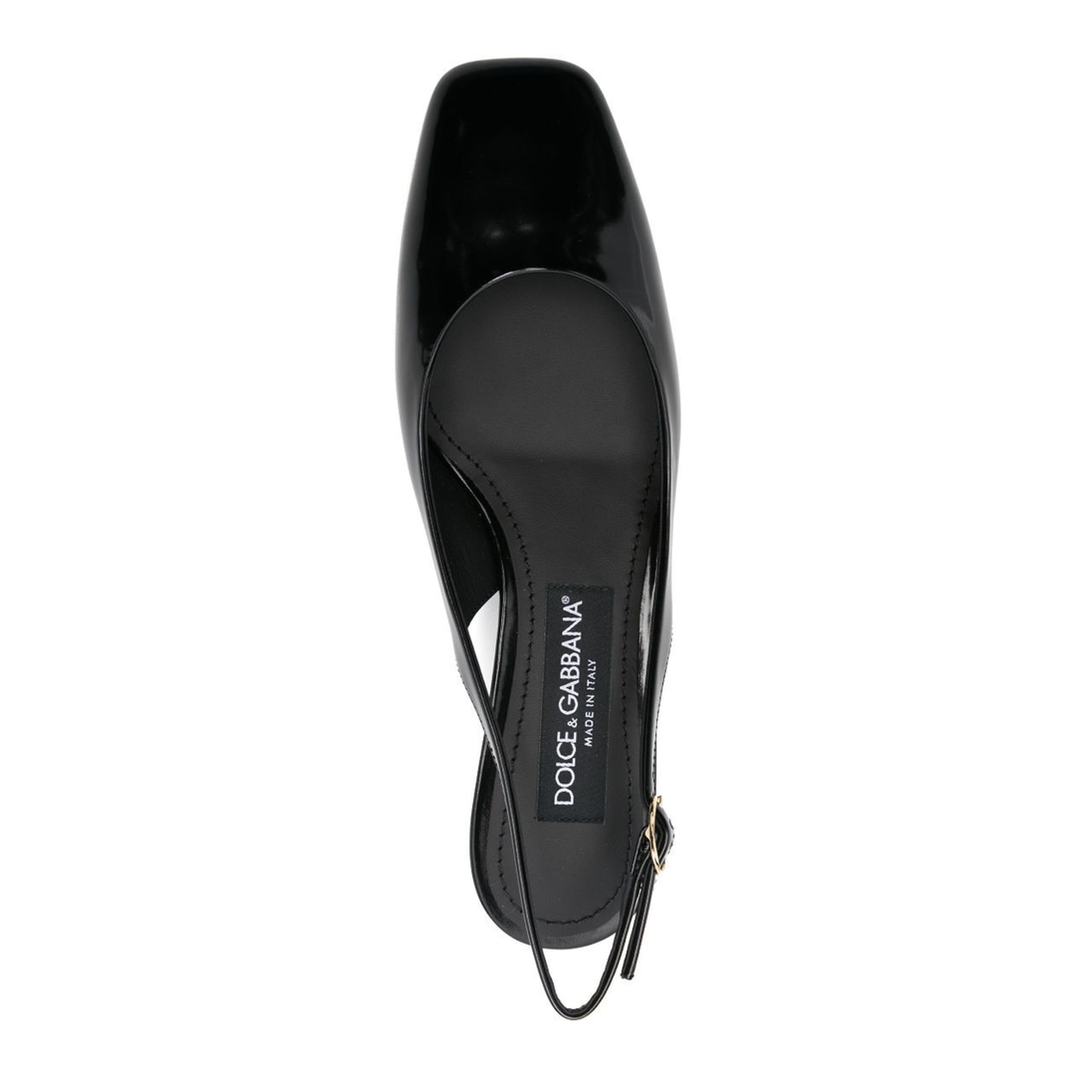 Logo-Heel Patent Leather Slingback Pumps - Image 4