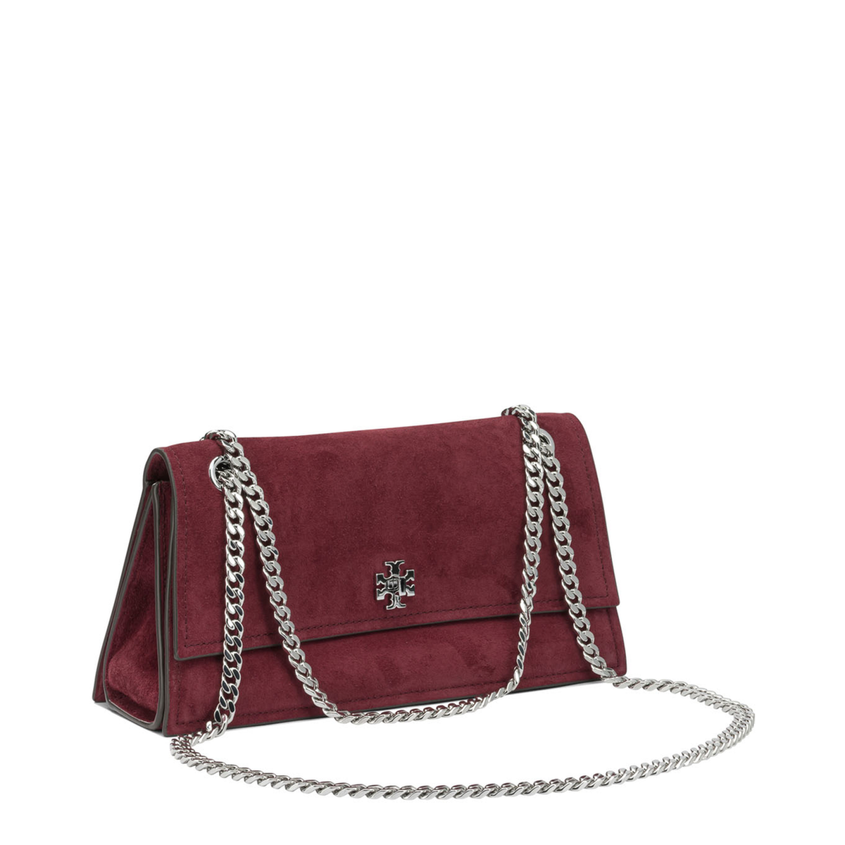 Kira Turnlock Suede Shoulder Bags - Merlot - Image 2