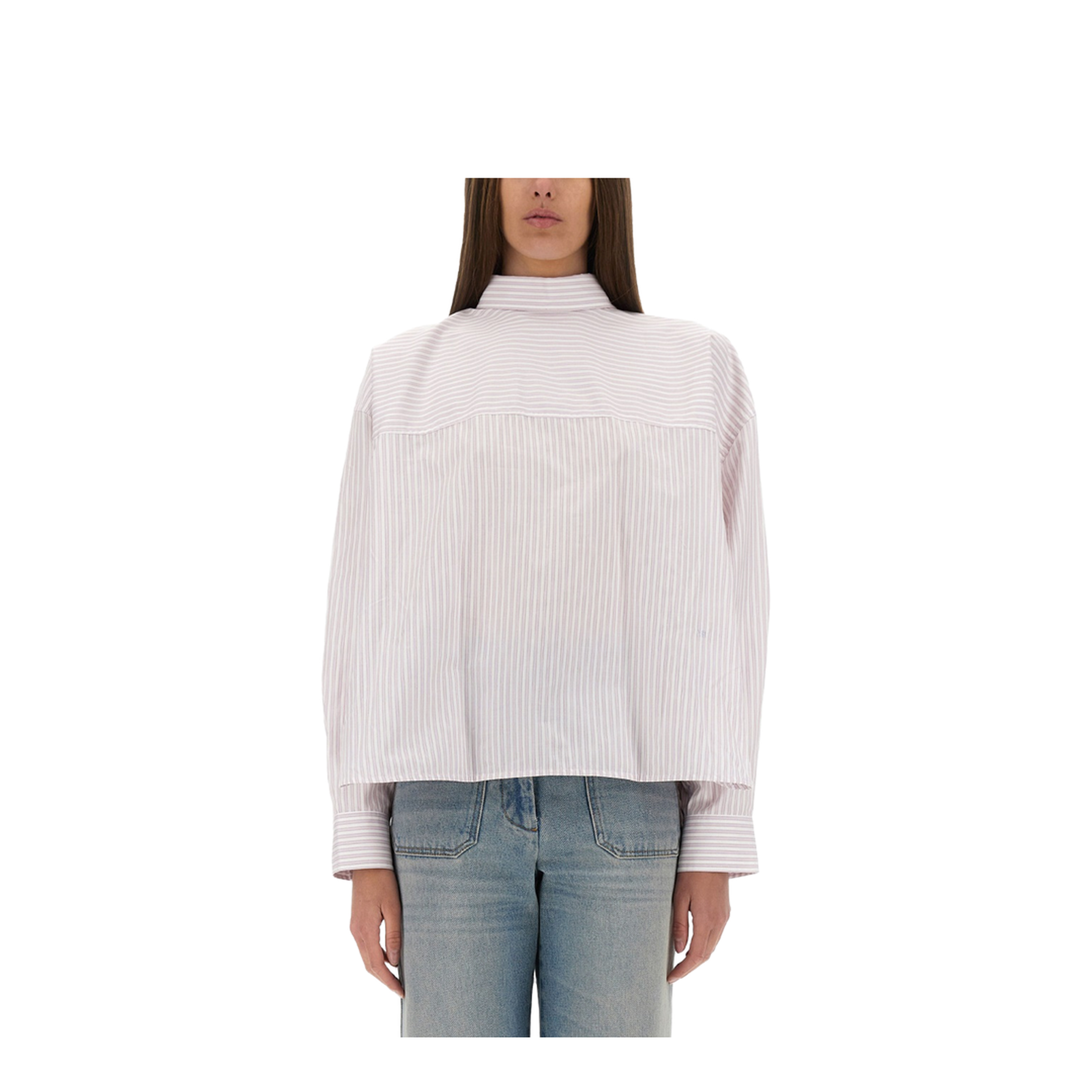 Blouse with Knotted Collar - Image 1