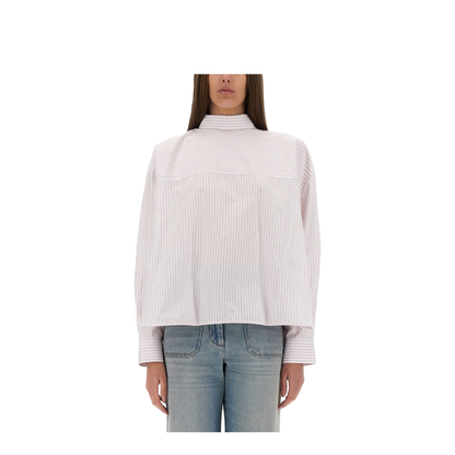 Blouse with Knotted Collar - Image 1