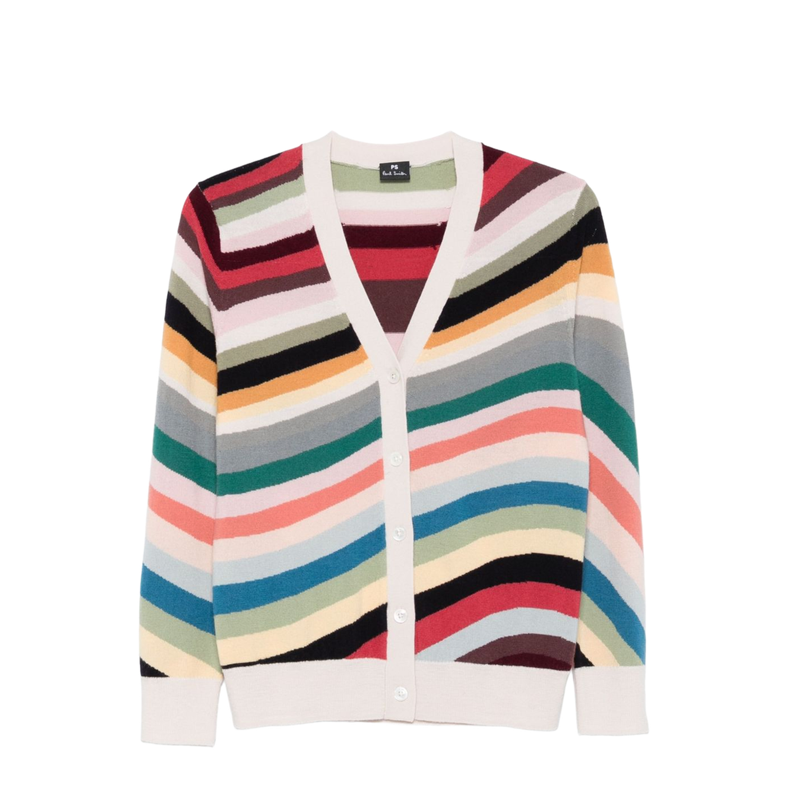 Striped Wool Cardigan - Image 1