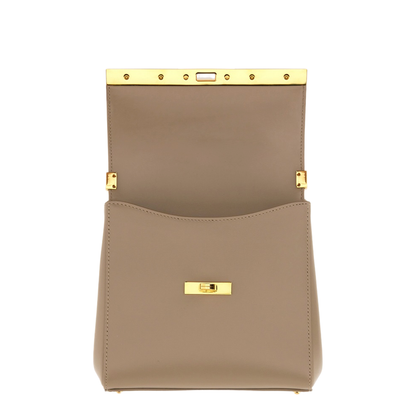 Marlene Calfskin Shoulder Bag - Beige - Image 3