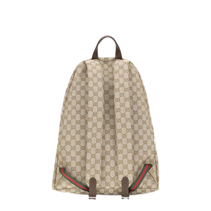 Large GG Canvas Backpack - Sand and Dark Brown - Image 2