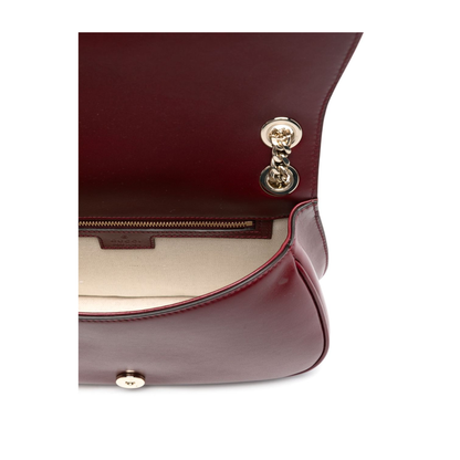 Blondie Medium Leather Shoulder Bag - Burgundy - Image 3