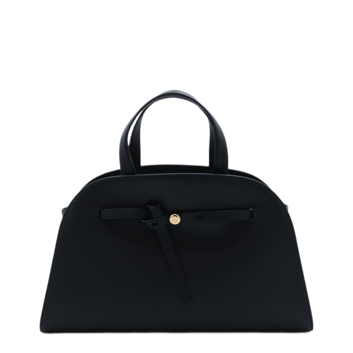 Romy Calf Leather Boston Bag - Black - Image 1