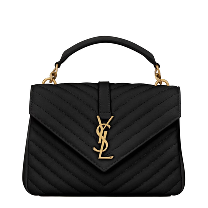College Medium Quilted Leather Shoulder Bag - Nero - Image 2