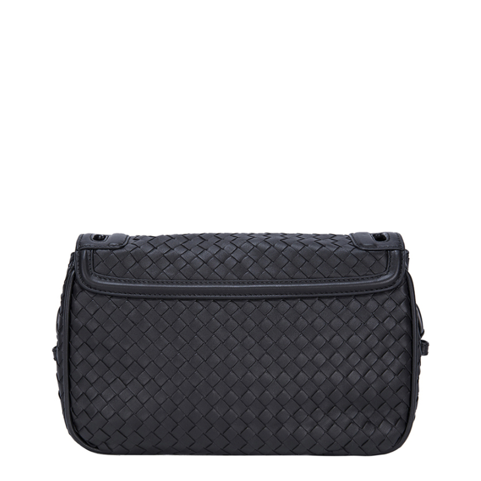 Intrecciato Leather Shoulder Bags - Black - Image 3