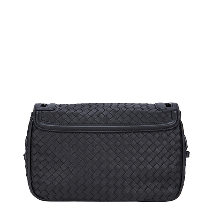Intrecciato Leather Shoulder Bags - Black - Image 3