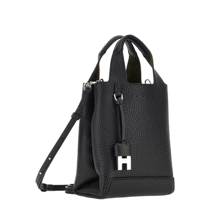 H01R Mini Calfskin Shopping Tote - Black - Image 3