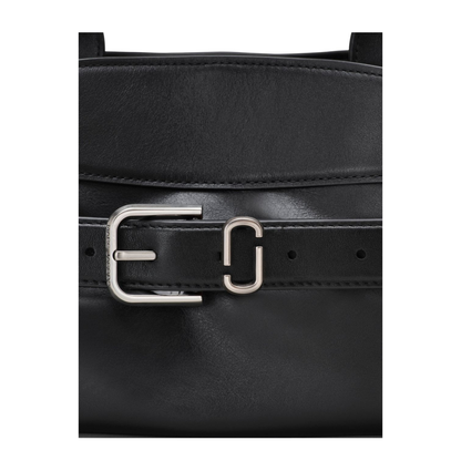 Dakota Small Leather Satchel - Black - Image 2
