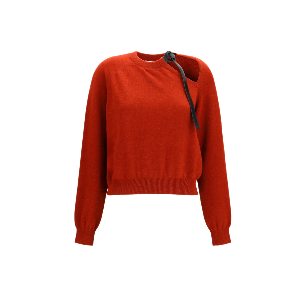 Crewneck Sweater With Cut Out Detail - Image 1