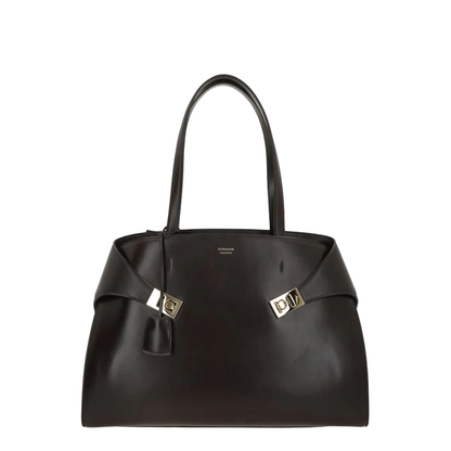 Hug Tote Bags Leather Dark Brown - Image 1