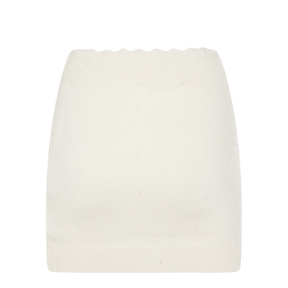 Openwork Wool and Cashmere Miniskirt - Image 4
