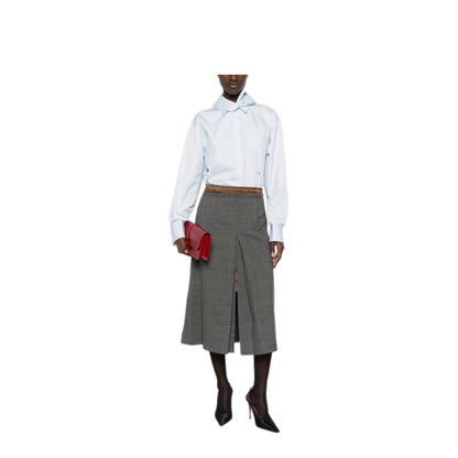 Poplin Shirt with Knot Detail - Image 2