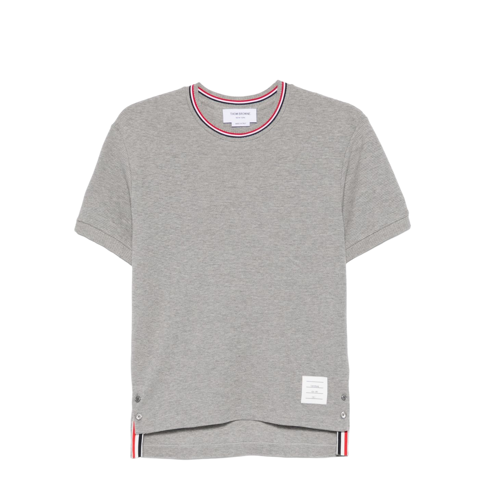 Cotton Waffle Rib Cuff Tee - Image 1