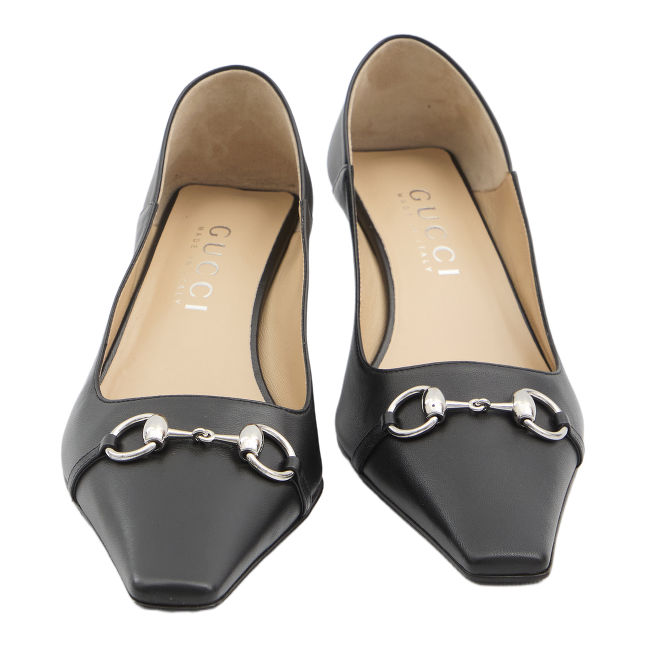 Vittoria Pump in Black Leather - Image 5