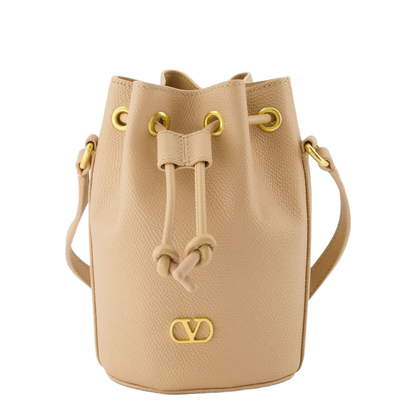 Mini Leather Bucket Bag - Image 1