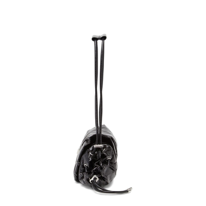 Scrunch-D-Small Shoulder Bag In Shiny Scrunched Leather - Image 5