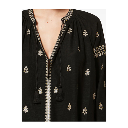 Rodis Embroidered Tussar Silk Blouse - Image 5