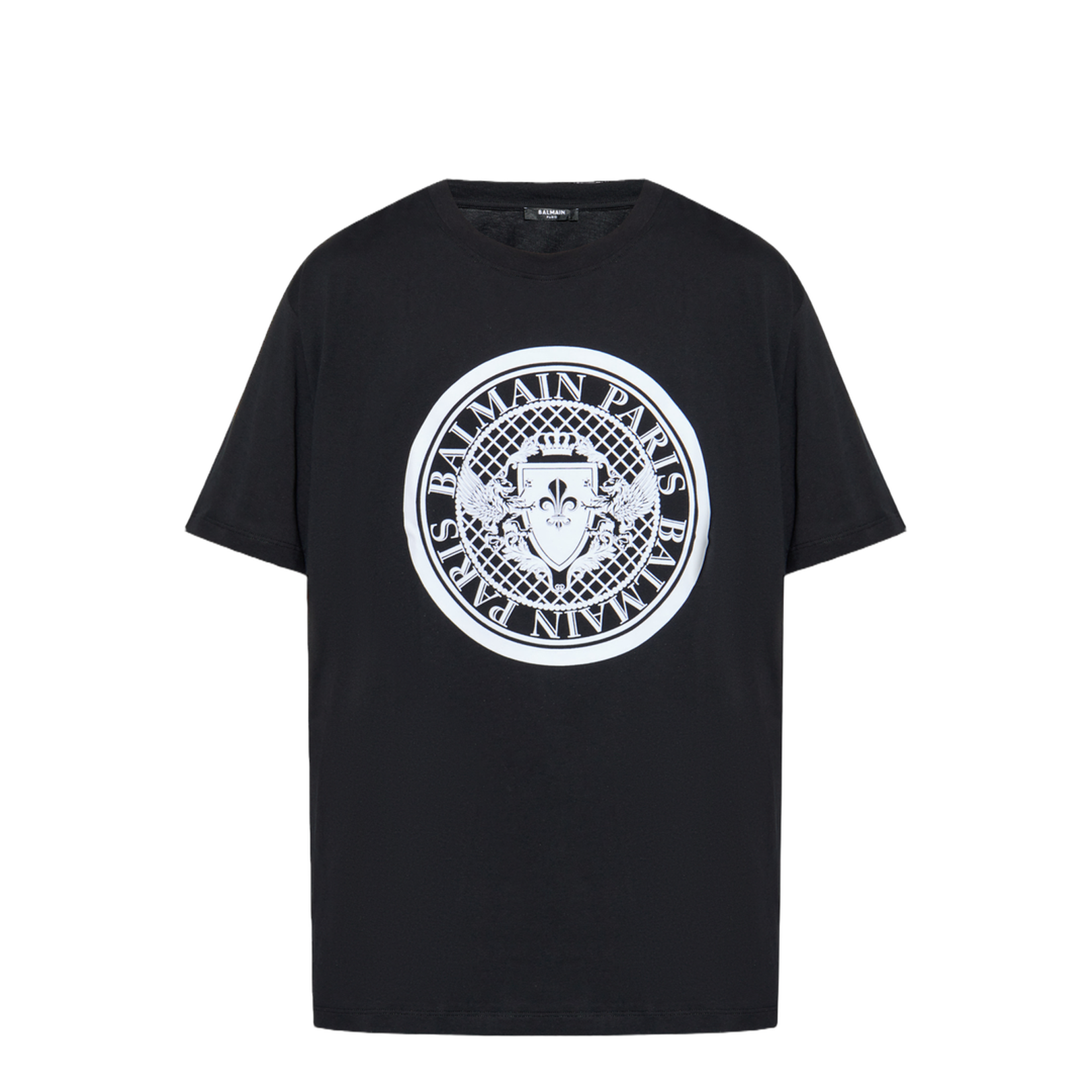 Coin Flock T-Shirt, Regular Fit Black - Image 4