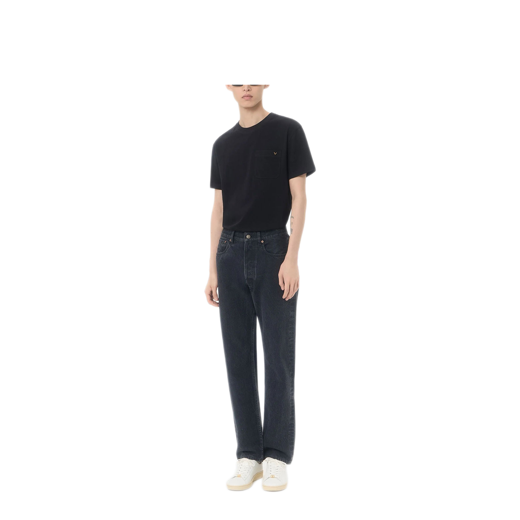 Cotton T-Shirt with Vgold - Image 2
