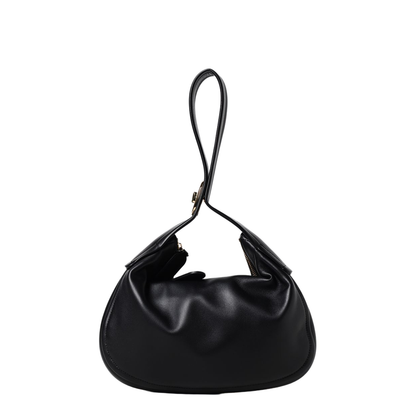 Black Nappa Leather Small Go-Hobo Shoulder Bag - Image 3