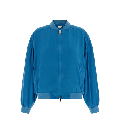 Silk Poplin Blouson - Image 1