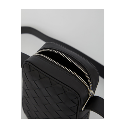 Cassette Mini Leather Crossbody Bags - Black - Image 5