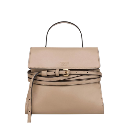 Tie Me Small Sheepskin Top-Handle Bag - Beige - Image 1