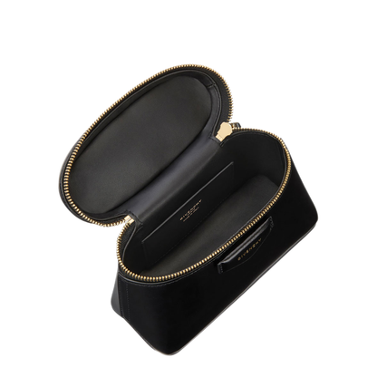 Antigona Calfskin Vanity Bag in Box Leather with Chain - Black - Image 4