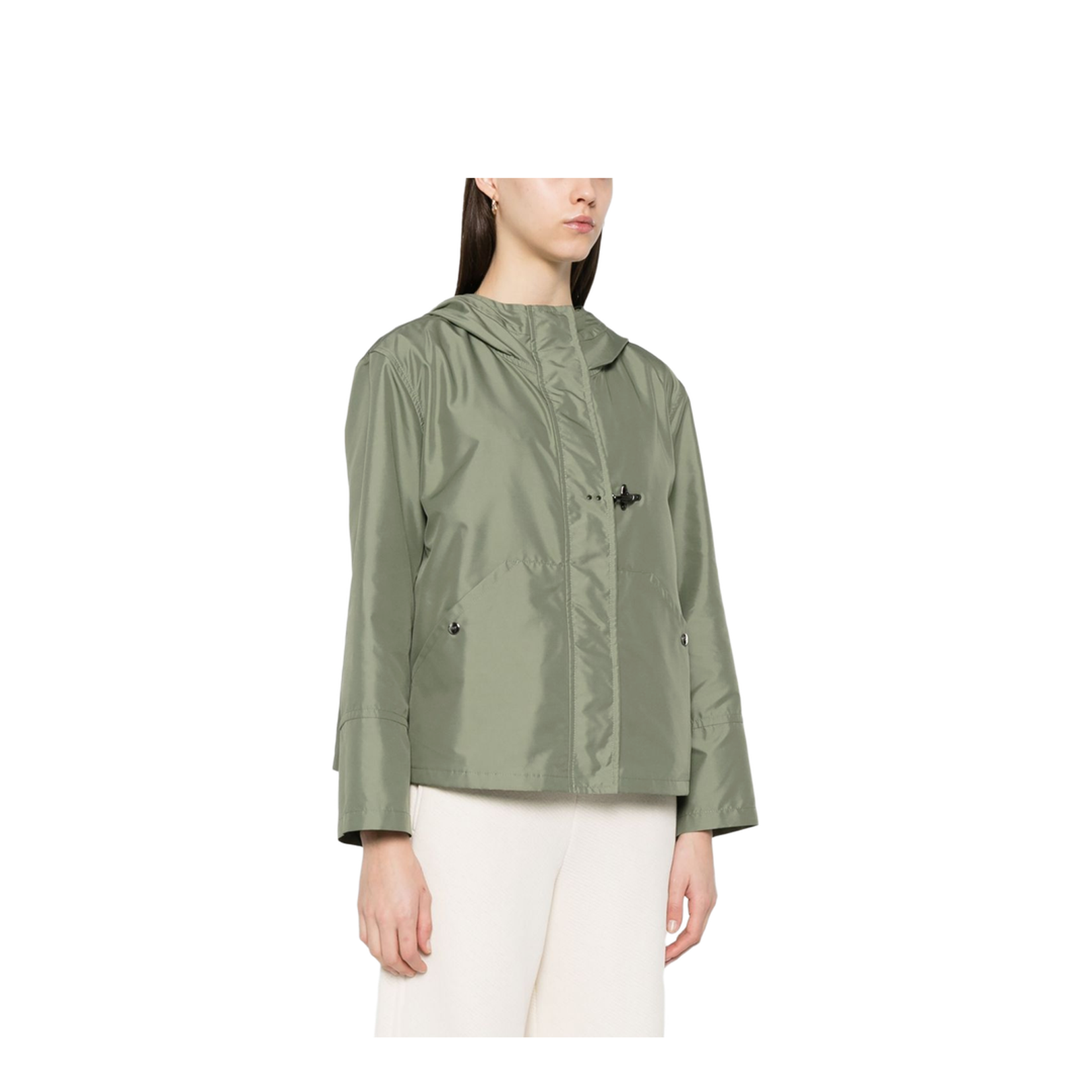Short Parka Coat - Green - Image 2