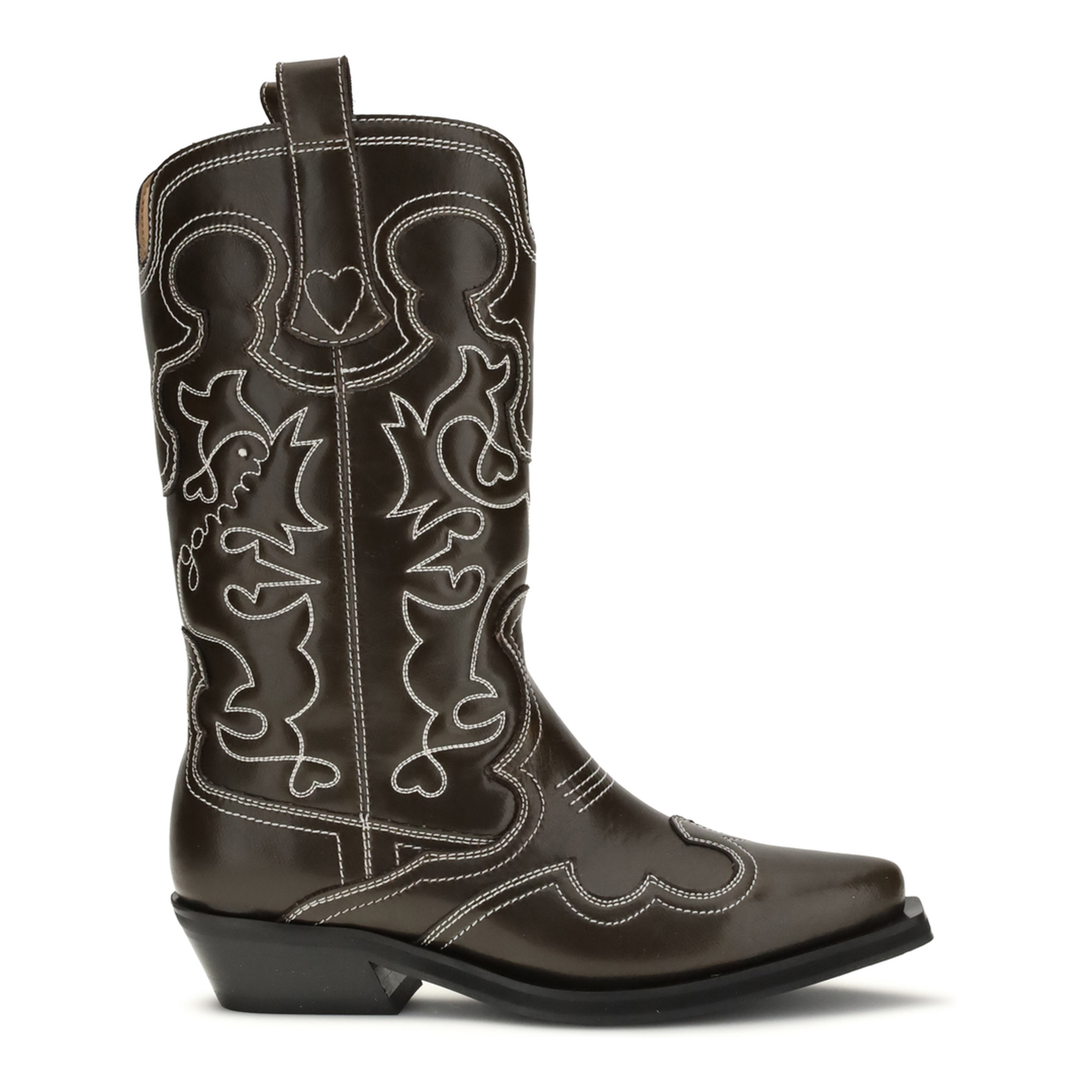 Faux-Leather Texan Boots - Image 1