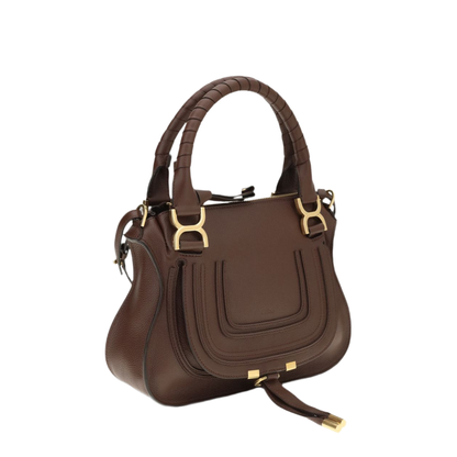Marcie Small Grained Leather Handbag - Crafty Brown - Image 2