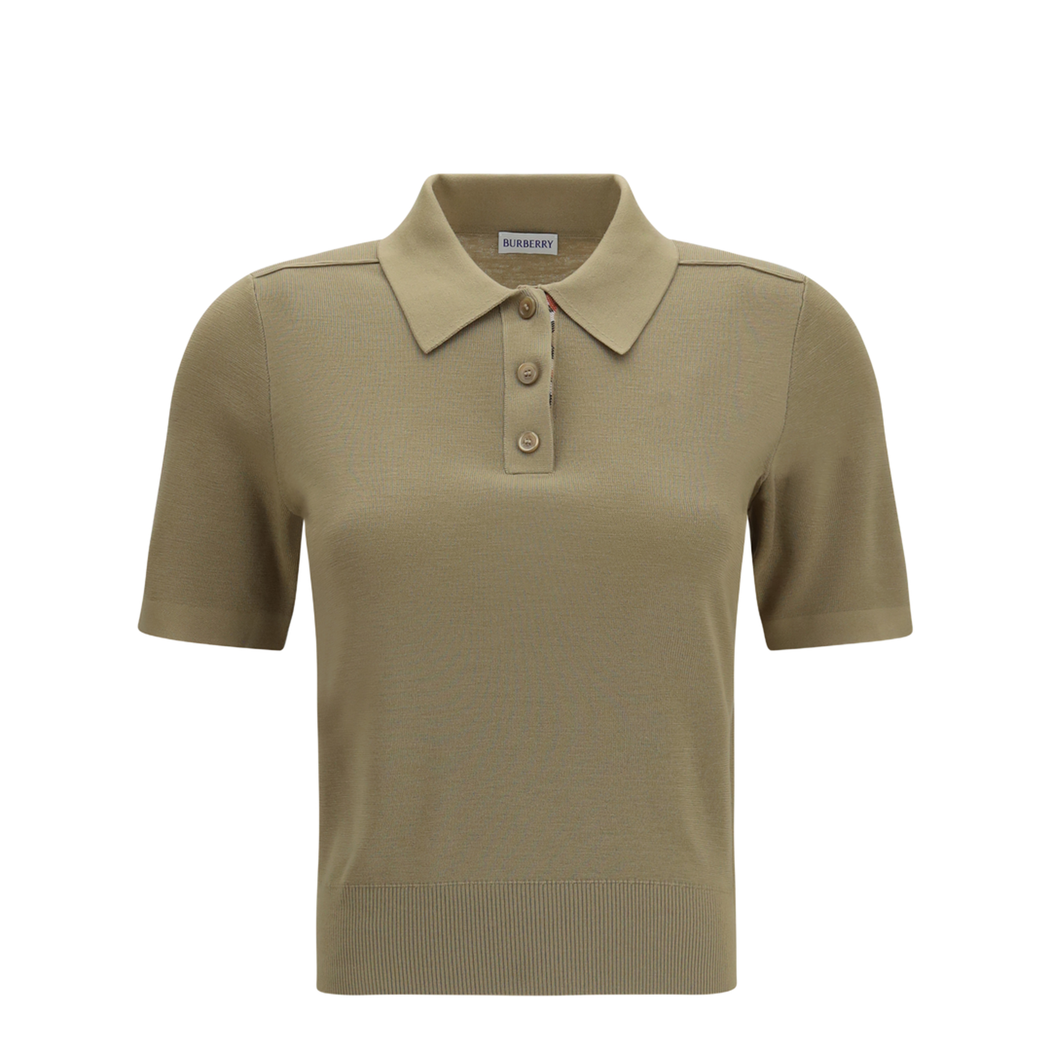 Knit Polo with Check Trim - Image 1