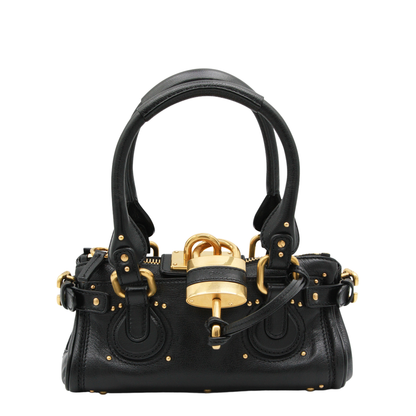 Paddington Small Buffalo Leather Shoulder Bag - Black - Image 1