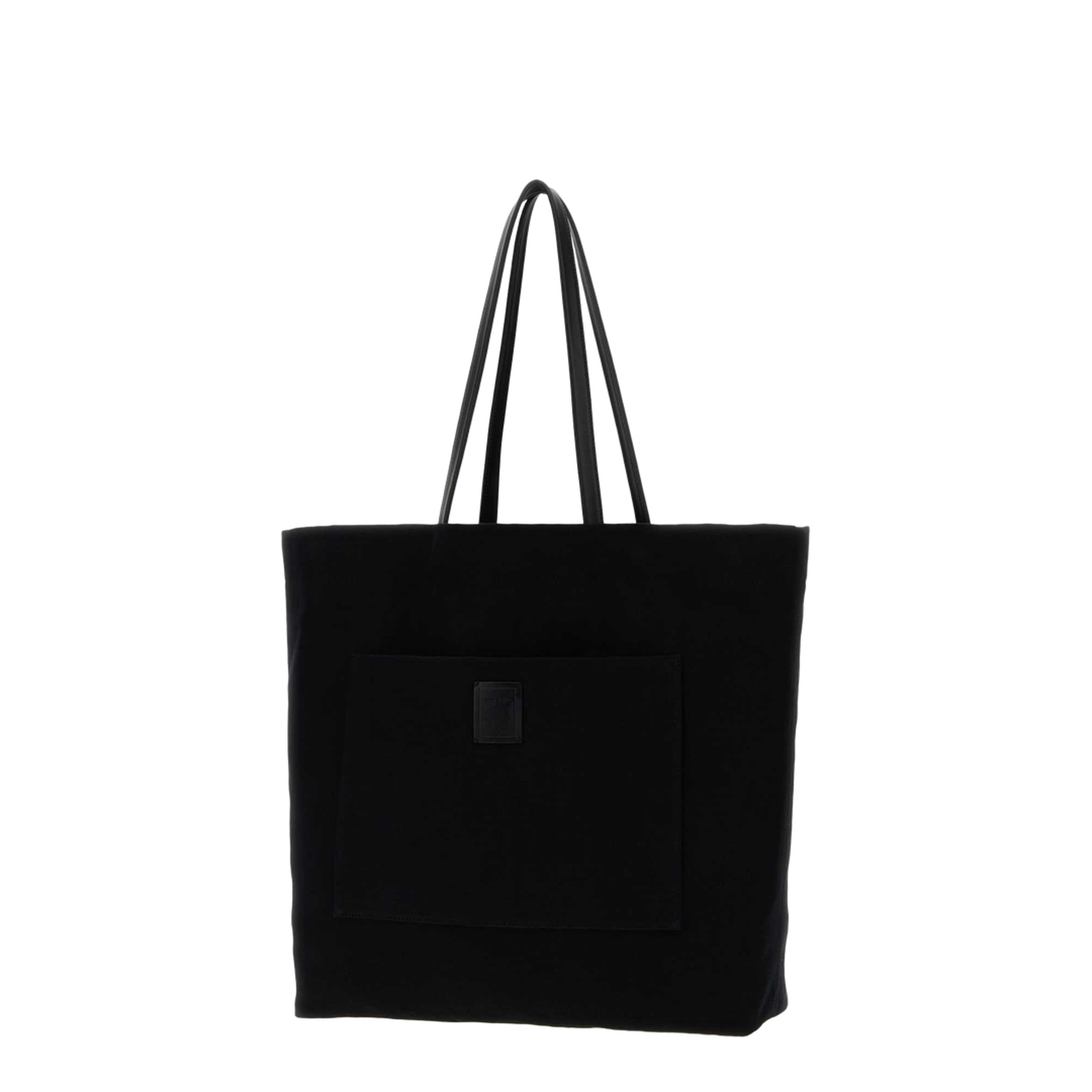 Black Canvas Tori Shopping Bag - Image 2