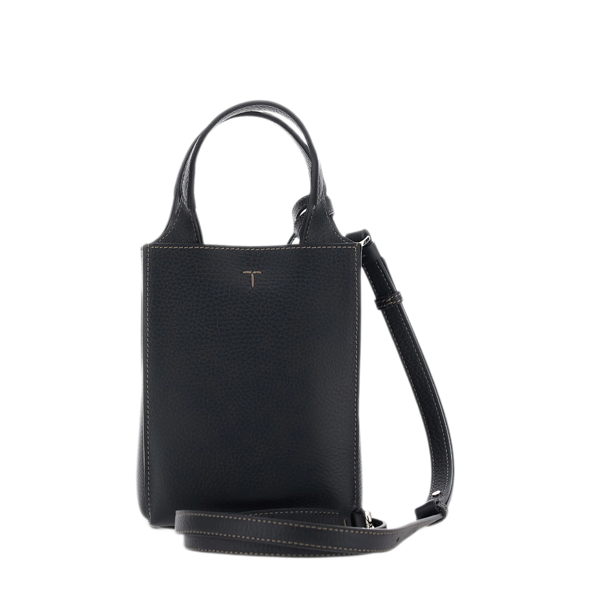 Micro Leather UNI Calf Leather Handbag - Black - Image 2