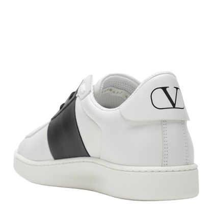 Open Royco Nappa Calfskin Sneakers in White/Black - Image 2