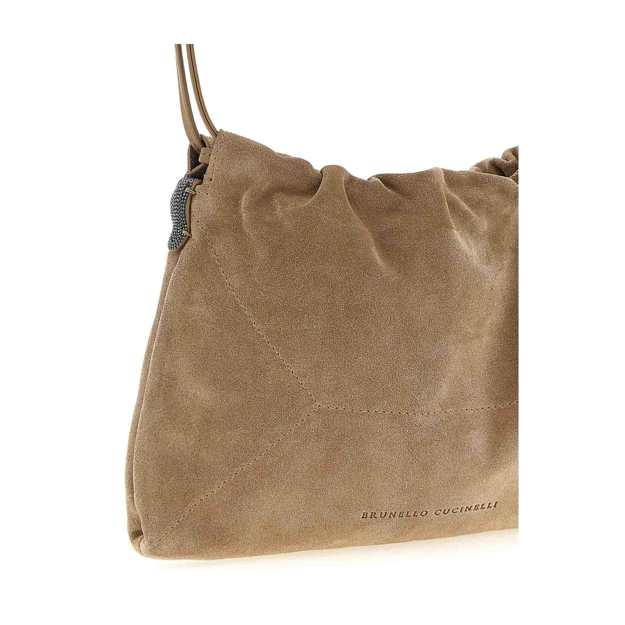 Duo Pouch Shoulder Bag in Suede - Image 5
