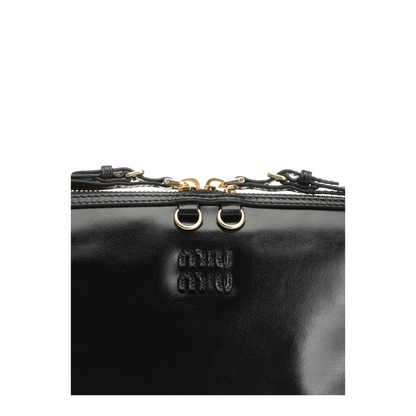 Black Leather Shoulder Bag - Image 5
