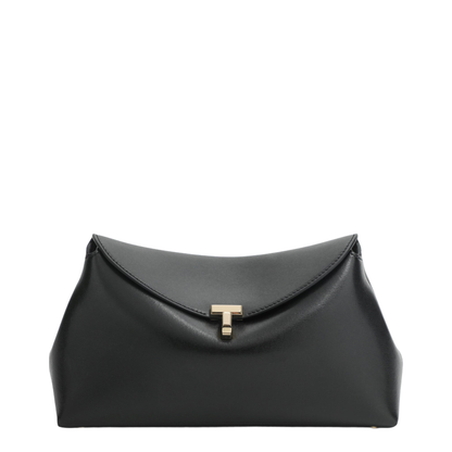 T-Lock Calfskin Clutch - Black - Image 1