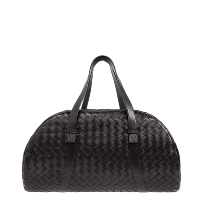 Intrecciato Leather Duffel Bags - Black - Image 1