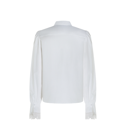 White Cotton Poplin Shirt - Image 3