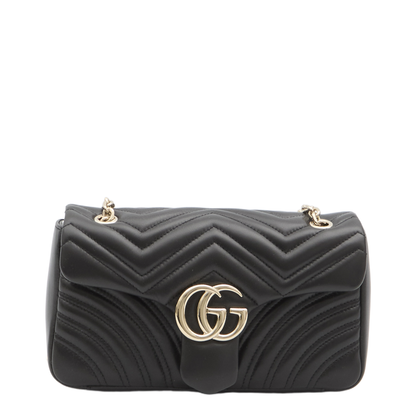 GG Marmont Medium Shoulder Bag - Black - Image 1