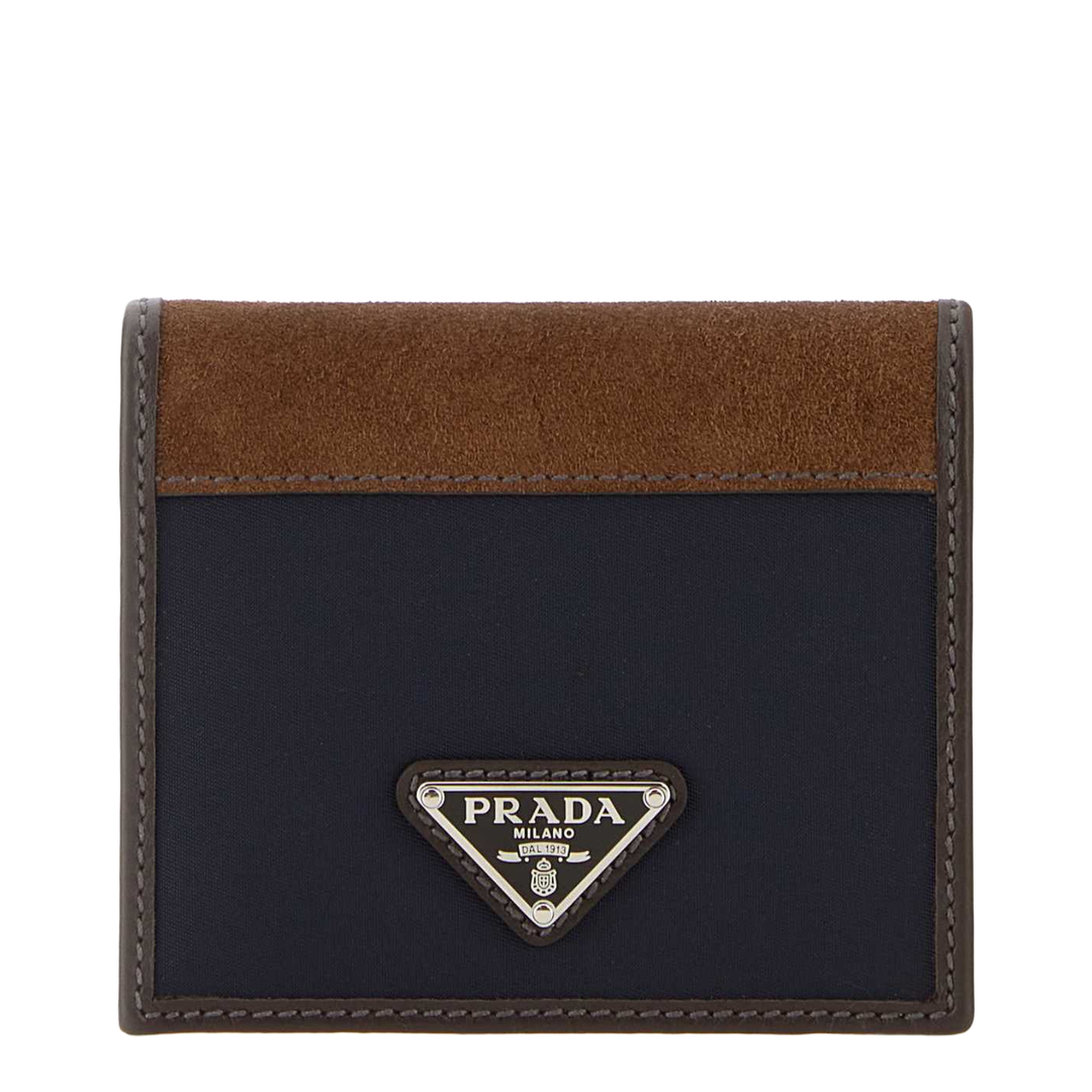 Two-tone Fabric and Suede Wallet - Image 1