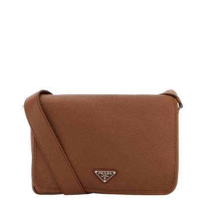 Caramel Leather Crossbody Bag - Image 1