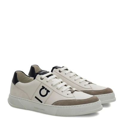 Alaska Leather and Suede Sneaker with Gancini Detail - Image 2
