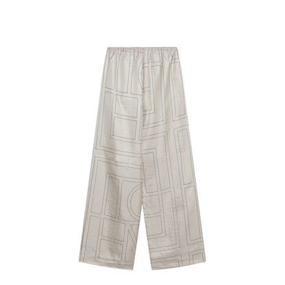 Ivory Monogram Silk Pajama Trousers - Image 2