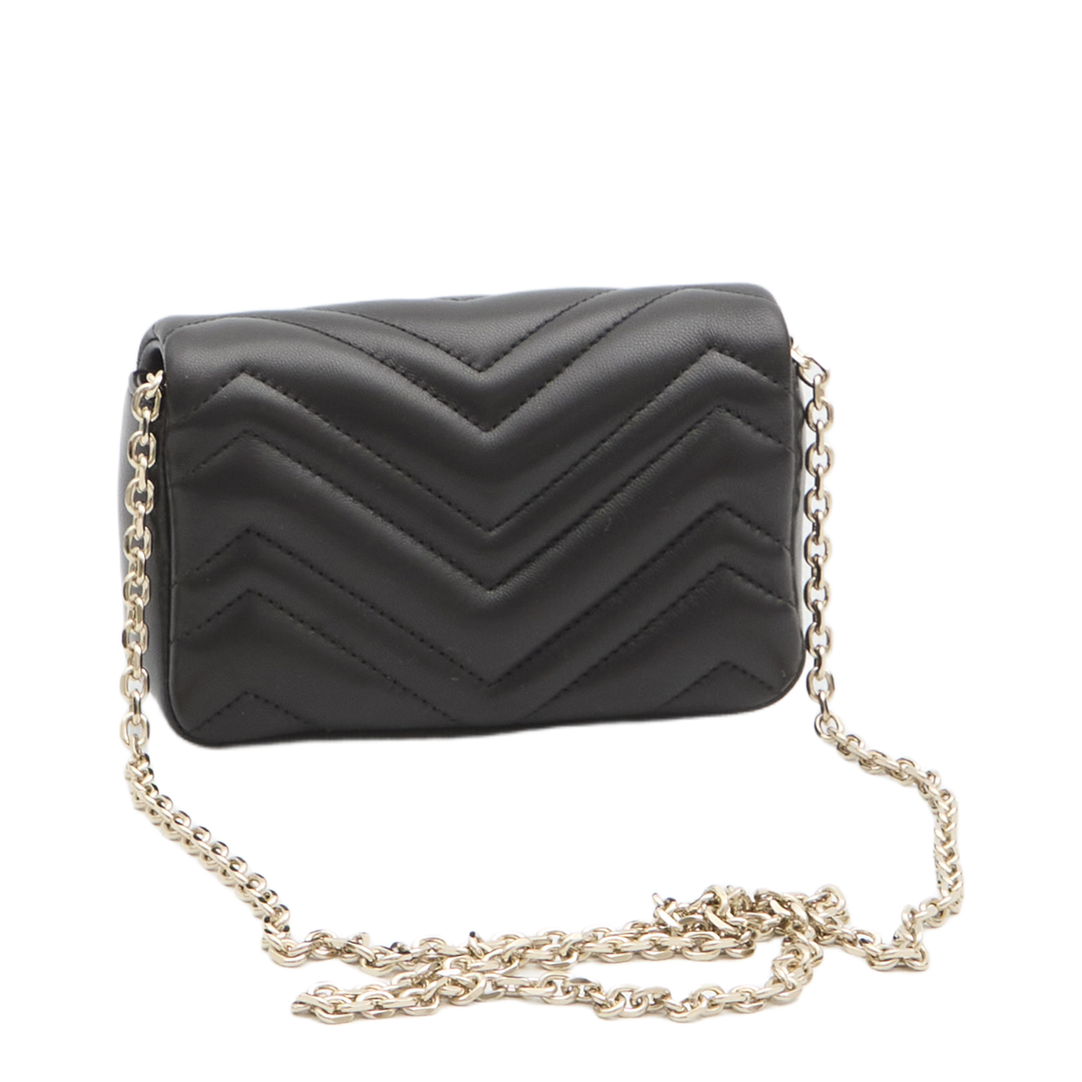 GG Marmont Mini Shoulder Bag Lambskin - Black - Image 2