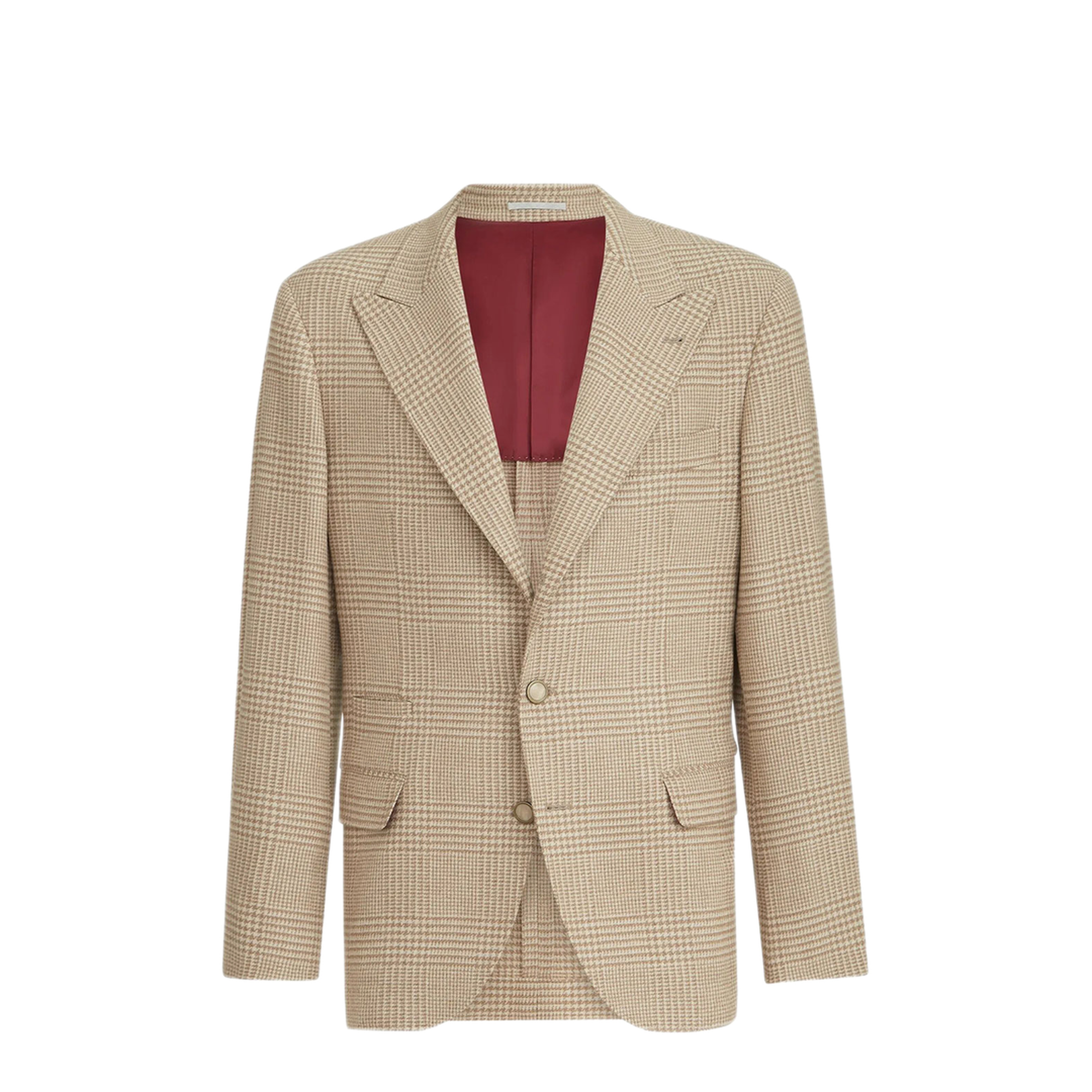 Cashmere Blend Checked Single-Breasted Blazer - Image 1
